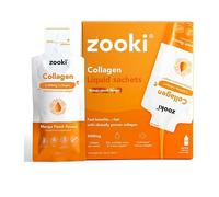 Zooki Marine Collagen Liquid Sachets 5,000mg - Great Taste, Sugar Free - High Strength Marine Collagen Supplements for Women & Men - Skin, Joints & Hair (Mango Peach Flavour, 30 Servings)