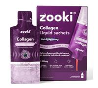 Zooki Super Strength Marine Collagen 11,000mg, Blackcurrant Flavour - 14x18.5ml Liquid Sachets
