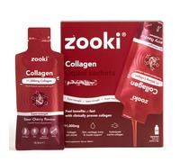 Zooki Super Strength Marine Collagen 11,000mg, Sour Cherry Flavour 18.5ml, 30 Sachets