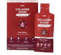 Zooki Super Strength Marine Collagen Liquid Sachets 2 Week Supply SOUR CHERRY