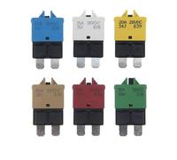 ZOOKOTO 6pcs 12V-28V DC 5A 10A 15A 20A 25A 30A ATC Circuit Breaker Blade Fuse Resettable Marine Rally ATC Fuse (Mixed)
