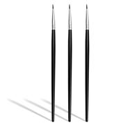 Zoolinn 3 Pcs Pointed Eyeliner Brush Set with Soft Fiber Bristles - Precision Applicator for Perfect Liner Control