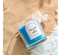 Zooly Transparent Colored Scented Candle - Sage & Sea Salt (Blue), 140G, 1PC