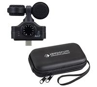 Zoom AM7 Stereo Microphone for USB-C Android Devices + Keepdrum Transport Soft Case Cover