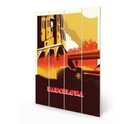 Zoom Barcelona Formula 1 Plaque Yellow/orange/brown (59Cm X 40Cm)