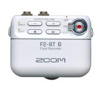 Zoom F2-BT Field Recorder with Bluetooth and Lavalier Microphone | Audio Recorder for Film & Video, Podcast, Interviews and more | White