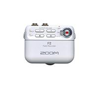 ZOOM F2 Field Recorder with Lavalier Microphone - 32-Bit Float Recording without Clipping - Ideal for Podcasts, Interviews, Film & Video - EU Version - White