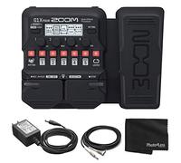 Zoom G1X Four Guitar Effects Processor with Built-In Expression Pedal + Zoom AD-16 9V AC adapter + Guitar Instrument Cable w Right Angle Plug + Photo4Less Cleaning Cloth - Deluxe Bundle