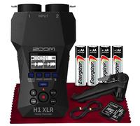 Zoom H1 XLR Handy Recorder, 32-Bit Float, 2 XLR/TRS Locking Combo Inputs, Dual AD Converters with 64GB SD Card, USB Cable, Tabletop Tripod, and Batteries for Podcasters, Filmmakers, Musicians