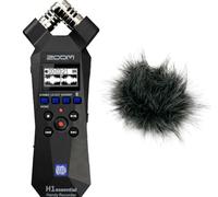 Zoom H1essential 2-Track 32-Bit Float Portable Audio Recorder Bundle with WSH-1E Hairy Windscreen