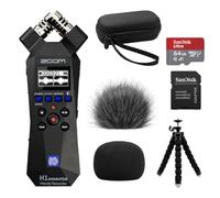 Zoom H1essential Handy Recorder Bundle with 64GB Ultra microSD Card and Adapter, 99KOLB Accessories(EVA Case, Furry & Foam Windscreens Set, Octopus Tripod)
