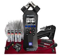 Zoom H1essential Stereo Handy Recorder, H1 Essential (H1E) Portable Audio Recorder 32 Bit Float, USB & X/Y Microphone, 64GB SD, Tripod, Condenser Mic, Mic Muff & More for Musicians Vloggers Filmmakers