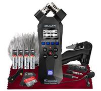 Zoom H1essential Stereo Handy Recorder, H1 Essential (H1E) Portable Audio Recorder 32 Bit Float, USB & X/Y Microphone, 64GB SD, Tripod, Condenser Mic, Mic Muff & More for Musicians Vloggers Filmmakers