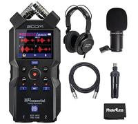 Zoom H4essential 4-Track Handy Recorder with 32-Bit Float, Accessibility, Stereo Microphones, 2 XLR/TRS Combo Inputs, Record to SD Card, USB Interface, for Musicians, Podcasters, Filmmakers