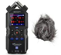 Zoom H4essential 4-Track Handy Recorder with 32-Bit Float Bundle with WSH-4E Hairy Windscreen (H4essential + Windscreen)