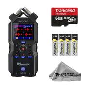 Zoom H4essential 4-Track Portable Audio Recorder - 32-Bit Float Recording, Built-in X/Y Stereo Microphones, USB Audio Interface, Field Recorder with 64GB microSD Card & Batteries
