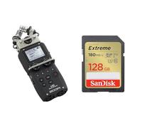 Zoom H5 4-Track Portable Recorder for Audio for Video, Music, and Podcasting, Stereo Microphones & SanDisk 128GB Extreme SDXC card + RescuePro Deluxe up to 180 MB/s UHS-I Class 10 U3 V30