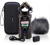 Zoom H5studio 6-Track 32-Bit Float Recorder Bundle with APH-5s Accessories | Includes Zoom APH-5s Accessory Pack with hairy windscreen, padded case, AC adapter and USB-C cable.
