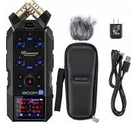 Zoom H6essential 6-Track 32-Bit Float Portable Audio Recorder Bundle with APH-6e H6essential Accessory Pack with Hairy Windscreen, Padded Shell Case, AC Adapter, & USB C-Cable (H6e + APH6E Bundle)