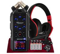 Zoom H6essential Portable Studio Recorder, H6E 32-Bit Float, 6-Track Recorder, 4XLR/TRS with 64GB SD, Tripod, Headphone w/Mic, Batteries & More for Musicians Podcaster Filmmaker