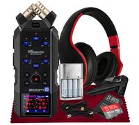 Zoom H6essential Portable Studio Recorder, H6E 32-Bit Float, 6-Track Recorder, Accessibility, 4XLR/TRS with 64GB SD, Tripod, Headphone, Rechargeable Batteries & More for Musicians Podcaster Filmmaker
