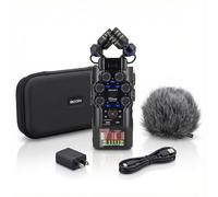 Zoom H6studio 8-Track 32-Bit Float Handy Recorder Bundle with APH-6st Accessory Pack with Hairy Windscreen, Padded Shell Case, AC Adapter, & USB C-Cable (H6s + APH6st Accessory Pack)