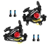 Zoom HB-100 Hydraulic Disc Brake Calipers MTB Bike Disc Brakes Front & Rear Caliper Set for Mountain, Road Bicycle and E-Bike (Black)