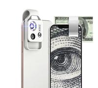 Zoom Lens for iphone, Nano Zoom 200x for iphone, 200x Phone Mini Microscope with Polarizer, High-Tech Clip-On Lens, HD, Built-in Light, for iPhone and Android (White)