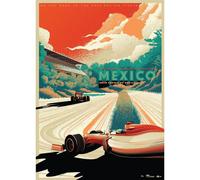 ZOOM Mexico Formula 1 Poster in Pale Orange Zoom Pale Orange
