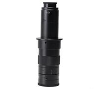 Zoom Monocular Lens With C-mount Interface For Video Microscope Camera Featuring Adjustable Magnification And Alloy Body For Industrial Inspection Tasks(10X-180X)