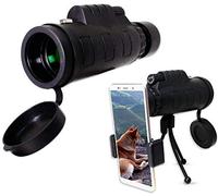 Zoom Monocular, Portable 10X50 High-Definition Dual-Tone Telescope Outdoor Sight with Compass, Tripod and Hanging Eye Ma