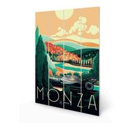 Zoom Monza Formula 1 Plaque Green/yellow/orange (59Cm X 40Cm)