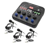Zoom PodTrak P4 Next Podcast Recorder Bundle with 3x ZDM-1 Podcast Mic Packs - Dynamic Microphones, Headphones, XLR Cables, Stands, Podcast Equipment Kit for Three-Person Panel Recording, Streaming