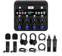 Zoom PodTrak P4next Podcast Recorder Bundle with 2xZDM-1 Mic Packs