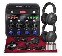 Zoom Podtrak P4next Podcast Recorder, Portable Multitrack Audio Recording w/ 4 Mic Inputs Includes 2 XLR Cables, 2 Headphones, USB Cable, Tabletop Tripod for Interviews, Remote Guest Recording