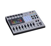 ZOOM PodTrak P8 podcast recorder, 13-track mixing studio, 6 XLR microphone inputs with phantom power, USB audio interface for professional podcast recordings, colour LCD touchscreen