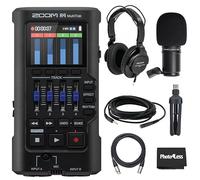 Zoom R4 MultiTrak 32-Bit Float Recorder with Stereo Bouncing Bundle With Zoom ZDM-1 Podcast Dynamic Microphone, ZHP-1 Headphones, TPS-4 Tripod, Windscreen, XLR Cable