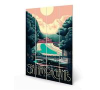 Zoom Spa Formula 1 Plaque Green/peach/yellow (59Cm X 40Cm)