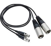 Zoom TXF-8 Balanced TA3 to XLR Cable, 2 Pack, For the F8n Field Recorder and Other Devices, Female TA3 Mini XLR to Male Full Size XLR