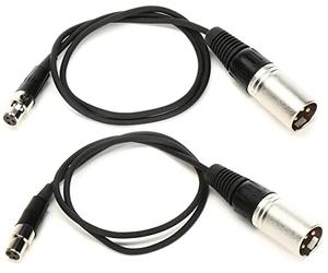Zoom TXF-8 Balanced TA3 to XLR Cable, 2 Pack, For the F8n Field Recorder and Other Devices, Female TA3 Mini XLR to Male Full Size XLR