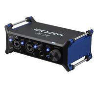 ZOOM UAC-232 Professional 32-bit float audio interface for music production, podcasting, and livestreaming, clip-free and low noise, black & blue