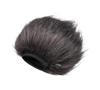 ZOOM WSH-1e Windscreen made of synthetic fur for H1essential Handy Recorder, effectively protects against wind noise during outdoor recordings, silver grey