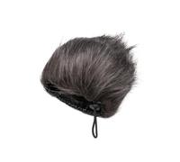 ZOOM WSH-4e Windscreen made of synthetic fur for H4essential and H6essential Handy Recorder, effectively protects against wind noise during outdoor recordings, silver grey