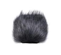 ZOOM WSH-5s fur windscreen for H5studio & H6studio Handy Recorders, reduces background noise during outdoor recordings, audio accessory, grey