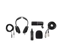 ZOOM ZDM-1 PMP Podcast Set, dynamic microphone, headphones, cable, tripod, windscreen for professional recordings, ideal for podcasting & streaming