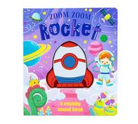 Zoom Zoom Rocket | Squishy Sound Book for Toddlers | Press-and-Play Space Sounds | Chunky Interactive Board Book for Early Learning