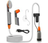Zooma Camping Showers, Portable Shower, USB Rechargeable Electric Shower with Water Pump and Build-in Water Filtration System for Camping Travel Hiking