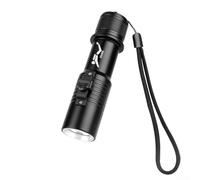 Zoomable Diving Flashlight with Dual Beam White and Yellow Light, Aluminum Alloy Waterproof Underwater Flashlight for Scuba Snorkeling, IPX8 Rated(A)