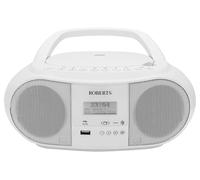 ZOOMBOX FM/DAB+/CD BLUETOOTH RADIO WHT; ZOOMBOX4W (ROBERTS) Qty X 1