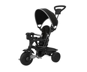 Zoomee by TP Toys 4 in 1 Deluxe Trike, Grey Storm, Adjustable and Evolving Ride for Ages 10-36 Months, Parental Control, Safety Features, UV Sun Canopy, Padded Seat, 50kg Max Weight